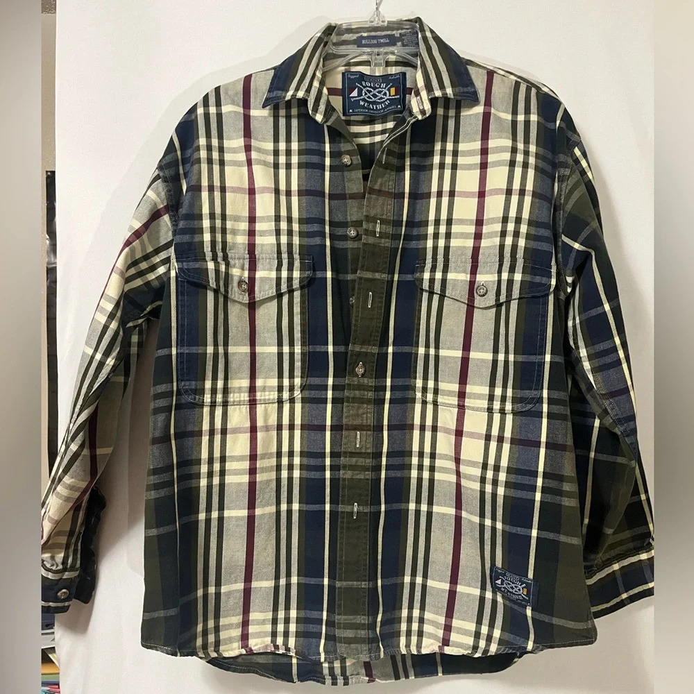 Gant Rugged Reliable Rough Weather Superior Outdoor‎ Plaid Long Sleeve Size M